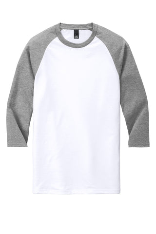 District Perfect Tri 3/4-Sleeve Raglan (Grey Frost/ White)