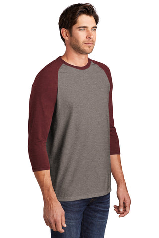 District Perfect Tri 3/4-Sleeve Raglan (Maroon Frost/ Grey Frost)