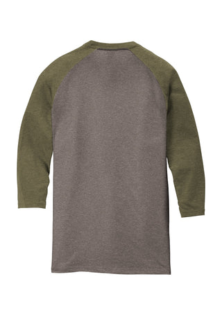 District Perfect Tri 3/4-Sleeve Raglan (Military Green Frost/ Grey Frost)