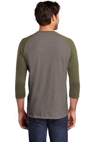 District Perfect Tri 3/4-Sleeve Raglan (Military Green Frost/ Grey Frost)