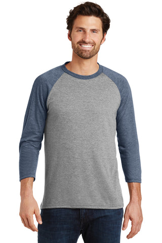 District Perfect Tri 3/4-Sleeve Raglan (Navy Frost/ Grey Frost)