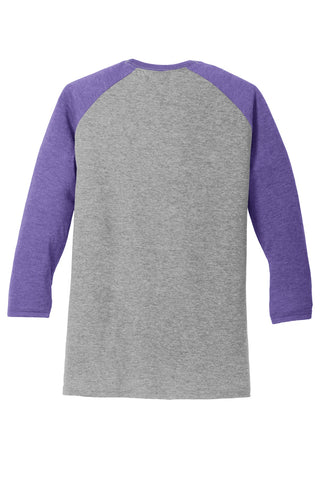 District Perfect Tri 3/4-Sleeve Raglan (Purple Frost/ Grey Frost)