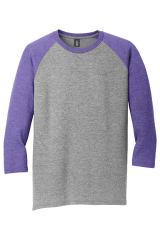 District Perfect Tri 3/4-Sleeve Raglan (Purple Frost/ Grey Frost)