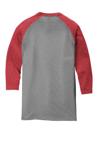 District Perfect Tri 3/4-Sleeve Raglan (Red Frost/ Grey Frost)