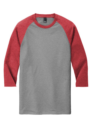 District Perfect Tri 3/4-Sleeve Raglan (Red Frost/ Grey Frost)