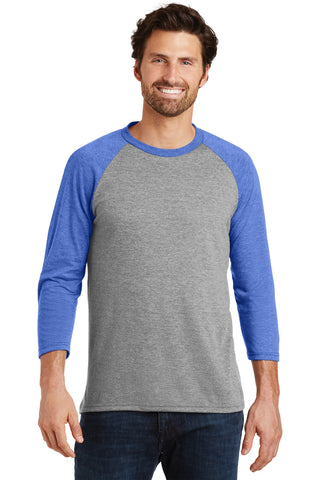 District Perfect Tri 3/4-Sleeve Raglan (Royal Frost/ Grey Frost)