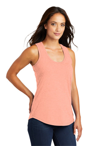 District Women's Perfect Tri Racerback Tank (Heathered Dusty Peach)