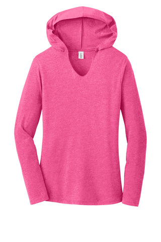 District Women's Perfect Tri Long Sleeve Hoodie (Fuchsia Frost)