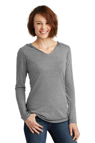 District Women's Perfect Tri Long Sleeve Hoodie (Grey Frost)