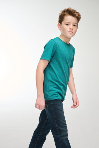 District Youth Perfect Blend CVC Tee (Heathered Teal)