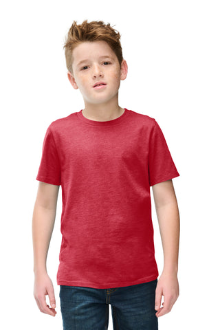 District Youth Perfect Blend CVC Tee (Heathered Red)