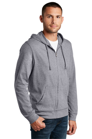 District Jersey Full-Zip Hoodie (Dark Heather Grey)