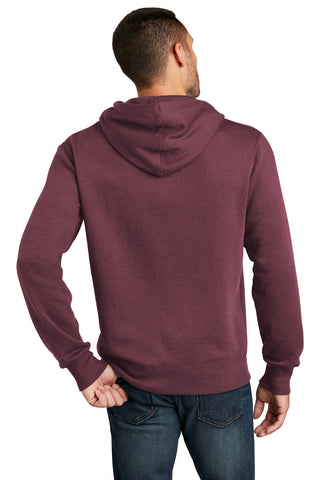 District Perfect Weight Fleece Hoodie (Heathered Loganberry)