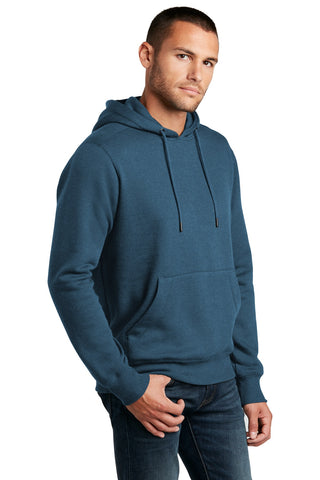 District Perfect Weight Fleece Hoodie (Heathered Poseidon Blue)