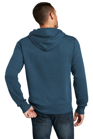 District Perfect Weight Fleece Hoodie (Heathered Poseidon Blue)