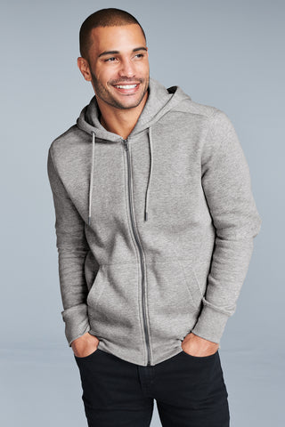 District Perfect Weight Fleece Full-Zip Hoodie (Jet Black)