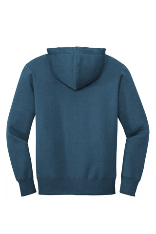 District Perfect Weight Fleece Full-Zip Hoodie (Heathered Poseidon Blue)