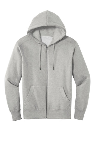 District Perfect Weight Fleece Full-Zip Hoodie (Heathered Steel)