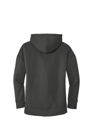 District Women's Perfect Weight Fleece Drop Shoulder Full-Zip Hoodie (Charcoal)