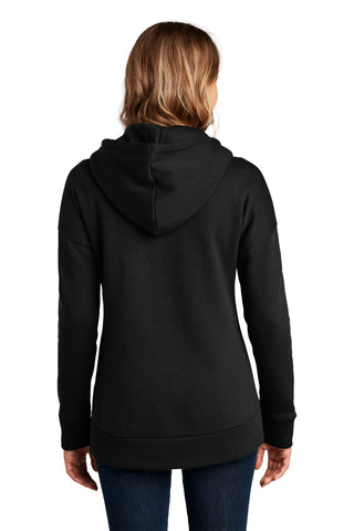 District Women's Perfect Weight Fleece Drop Shoulder Full-Zip Hoodie (Jet Black)