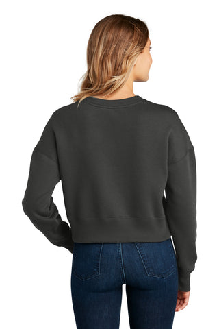 District Women's Perfect Weight Fleece Cropped Crew (Charcoal)