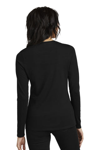 District Women's Perfect Blend CVC Long Sleeve Tee (Black)