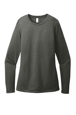 District Women's Perfect Blend CVC Long Sleeve Tee (Heathered Charcoal)
