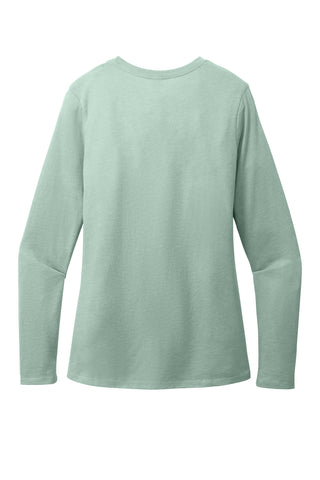 District Women's Perfect Blend CVC Long Sleeve Tee (Heathered Dusty Sage)