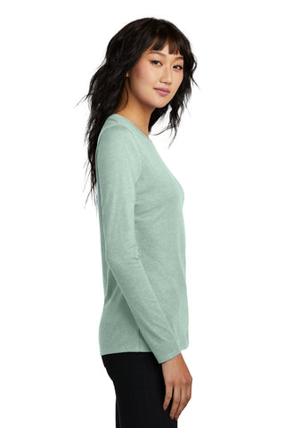 District Women's Perfect Blend CVC Long Sleeve Tee (Heathered Dusty Sage)