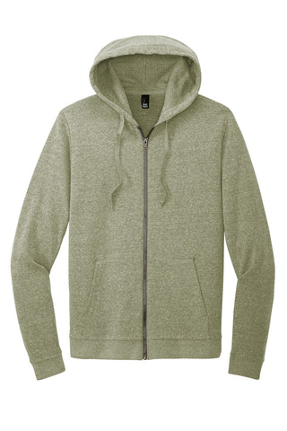 District Perfect Tri Fleece Full-Zip Hoodie (Military Green Frost)