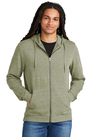 District Perfect Tri Fleece Full-Zip Hoodie (Military Green Frost)