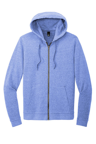 District Perfect Tri Fleece Full-Zip Hoodie (Royal Frost)