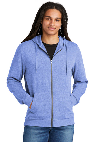 District Perfect Tri Fleece Full-Zip Hoodie (Royal Frost)