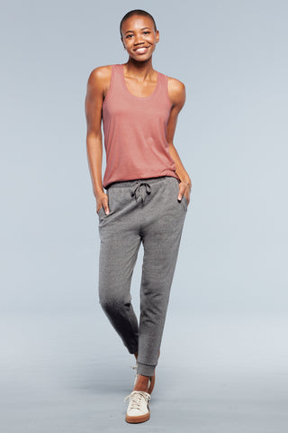 District Women's Perfect Tri Fleece Jogger (Grey Frost)