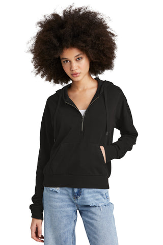 District Women's Perfect Tri Fleece 1/2-Zip Pullover (Black)