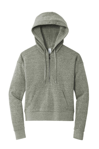 District Women's Perfect Tri Fleece 1/2-Zip Pullover (Grey Frost)