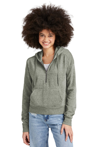 District Women's Perfect Tri Fleece 1/2-Zip Pullover (Grey Frost)