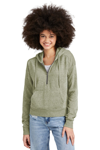 District Women's Perfect Tri Fleece 1/2-Zip Pullover (Military Green Frost)