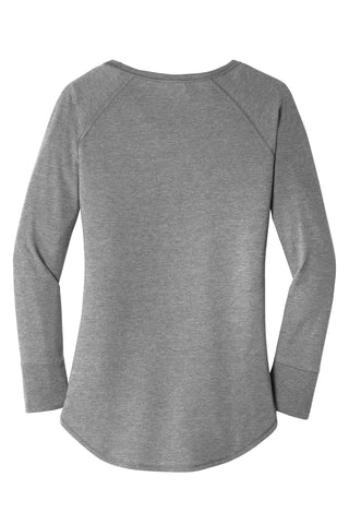 District Women's Perfect Tri Long Sleeve Tunic Tee (Grey Frost)