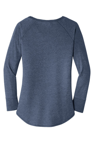 District Women's Perfect Tri Long Sleeve Tunic Tee (Navy Frost)
