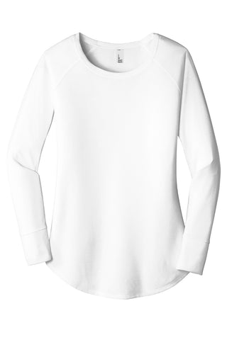 District Women's Perfect Tri Long Sleeve Tunic Tee (White)