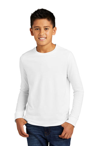 District Youth Perfect Tri Long Sleeve Tee (White)