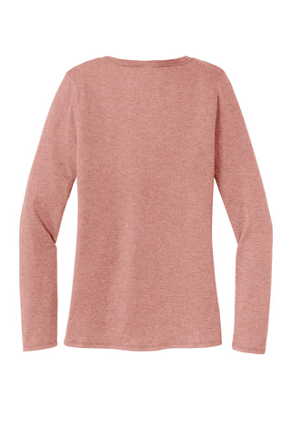 District Women's Perfect Tri Long Sleeve V-Neck Tee (Blush Frost)