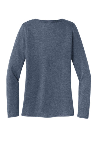 District Women's Perfect Tri Long Sleeve V-Neck Tee (Navy Frost)