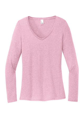 District Women's Perfect Tri Long Sleeve V-Neck Tee (Wisteria Heather)