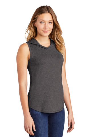 District Women's Perfect Tri Sleeveless Hoodie (Heathered Charcoal)