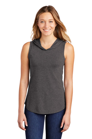 District Women's Perfect Tri Sleeveless Hoodie (Heathered Charcoal)