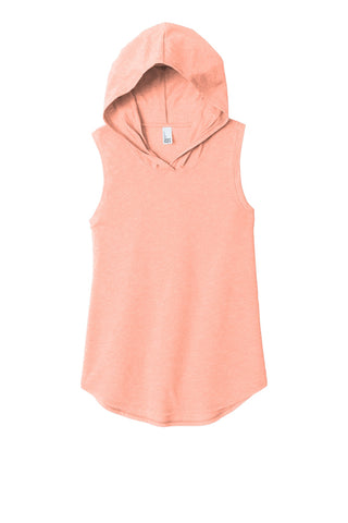 District Women's Perfect Tri Sleeveless Hoodie (Heathered Dusty Peach)