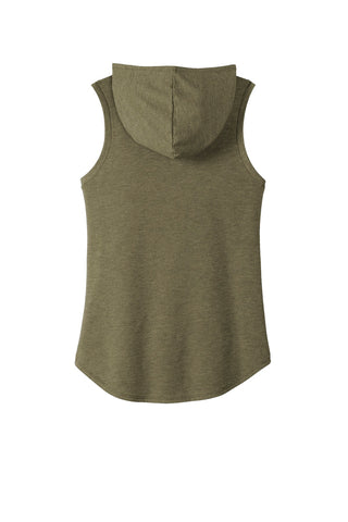 District Women's Perfect Tri Sleeveless Hoodie (Military Green Frost)