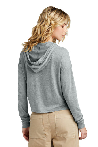 District Women's Perfect Tri Midi Long Sleeve Hoodie (Grey Frost)